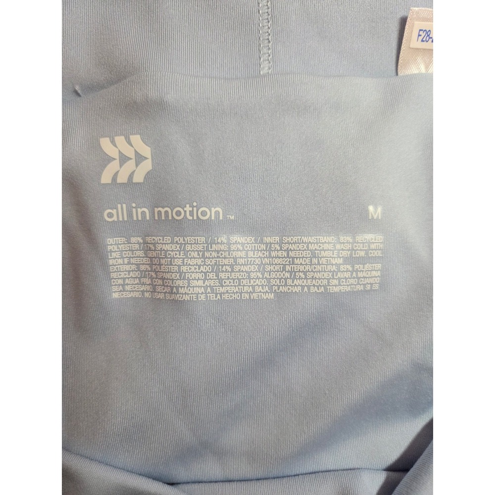 All in Motion Womens High Rise Active‎ Light Run Shorts Light Blue Skort Size M - Picture 6 of 8
